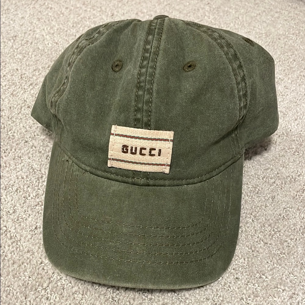 Gucci Green Baseball Cap Classic Design